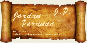 Jordan Perunac vizit kartica